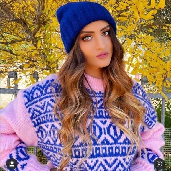 ZARA Oversized Printed Sweater Bright New Barbiecore - Picture 1 of 7